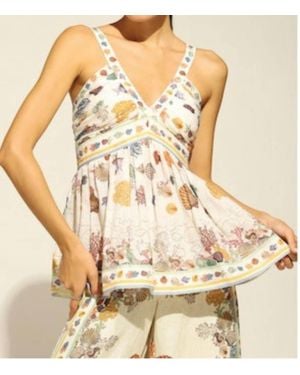 Ranna Gill Alita Ruched Top - Metallic