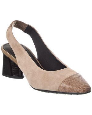The Flexx Minty Suede Pump - Metallic