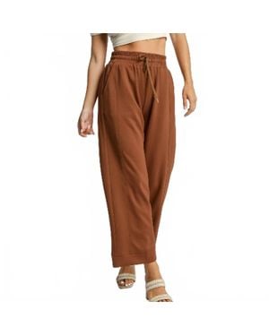Umgee Camryn Luxe Knit Pants - Brown