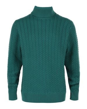 Slowear Zanone Cable Knit Sweater - Green