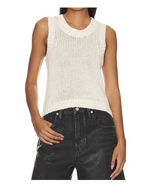 Madison Sweater Tank - White