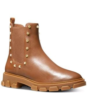 Michael Kors Ridley 40F2Rife5L Boots Leather Chelsea Jzz1205 - Brown