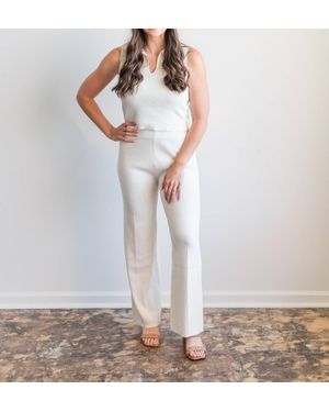 Fate Sydney Tank Top And Wide Leg Pants Matching Set - White