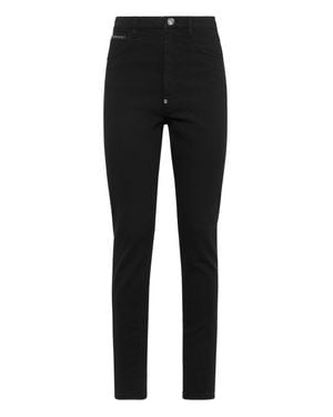 Philipp Plein Denim Super High Waist Jegging Hexagon - Black