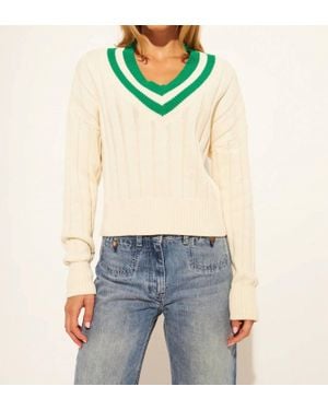 John + Jenn Theodore Collegiate Clover Sweater - Blue