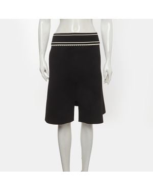 Sandro Stretch Knit Flared Mini Skirt - Black