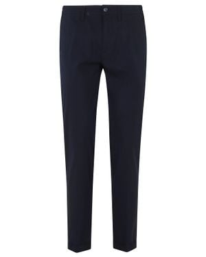 Re-hash Cotton-Blend Elastic Waist Stretch Poplin Chino Pants - Blue