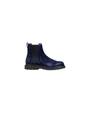 Calvin Klein Blue Suede Leather Chelsea Boots