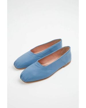 Gia Borghini Etesia Leather Ballet Flat - Blue