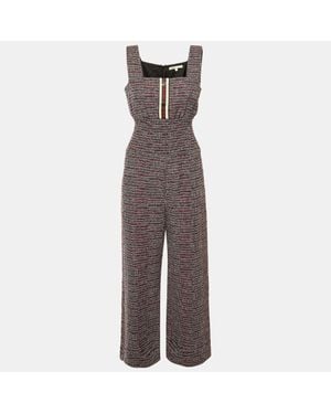 Maje Tweed Patelle Sleeveless Jumpsuit - Brown