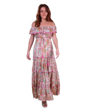 Miss June Karina Long Dress - Pink