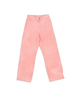 Tanaka Work Sun Bleached Straight Jeans - Red