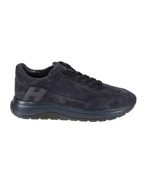 Hogan H719 Low-Profile Calf Leather Sneakers - Blue
