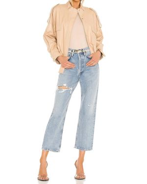 Agolde Straight Leg 90S Crop Jeans - Blue