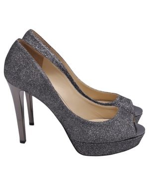 Jimmy Choo Peep-Toe Pumps - Gray