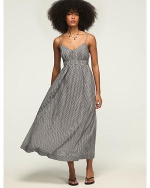 Lucky Brand Tiered Midi Dress - Gray