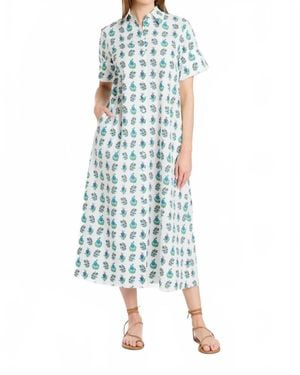 Livro Gibbons Classic Shirt Dress - Blue