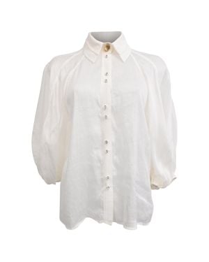Aje. Aje Palms Puff-Sleeve Shirt - White