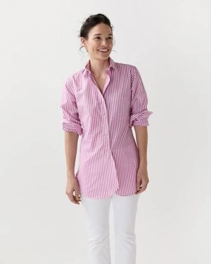 ANN MASHBURN Boyfriend Shirt - Pink