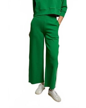 PERFECTWHITETEE Mikos Stripe Wide Leg Pant - Green