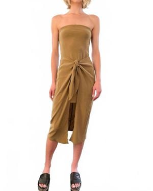Anemos The Strapless D. K. Wrap Dress - Metallic