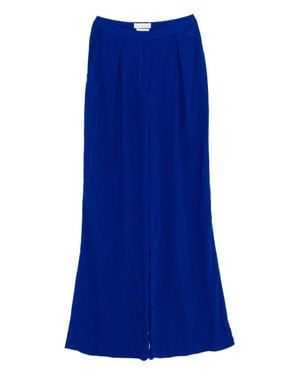 Saiid Kobeisy Straight-Cut Tailored Pants With High Waist Design - Blue