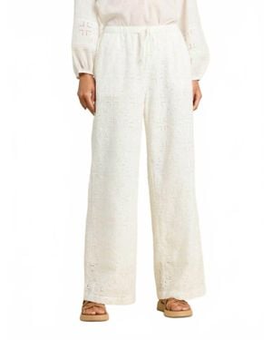 Trovata Vera Embroidered Pant - White