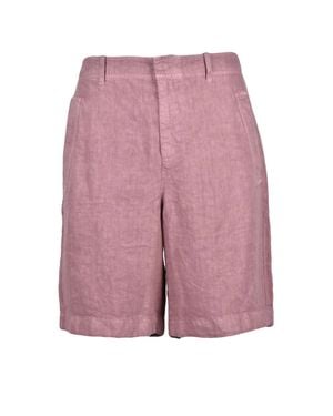 Eleventy Linen Bermuda Shorts - Pink