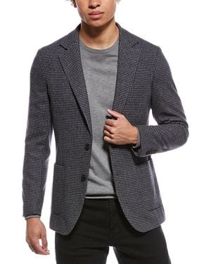 Reiss Wool-Blend Puppytooth Blazer - Gray