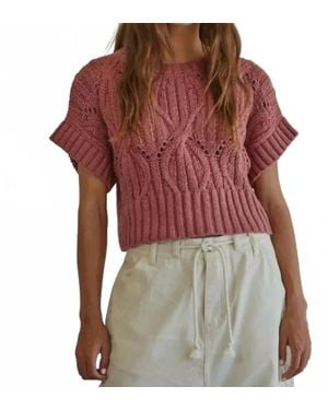 By Together Knit Sweater Top - Red