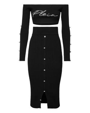 Philipp Plein Top+Skirt Signature - Black