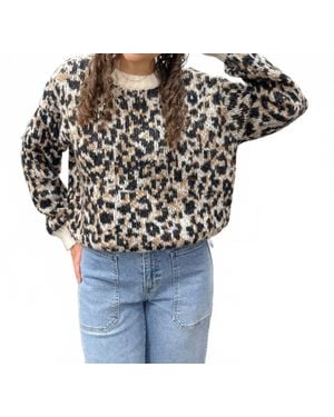 Kori Leopard Print Sweater - Black