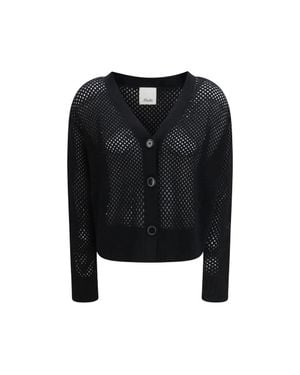 Allude Wool Cardigan - Black