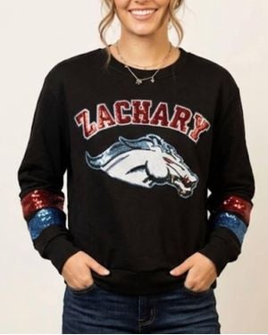 Bomb Zachary Broncos Sequin Sweatshirt - Black