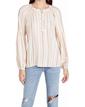 PAIGE Jovannie Billowy Relaxed Boho Blouse - Blue