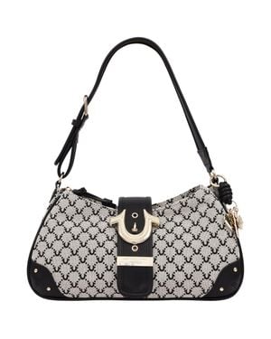 TRUE RELIGION Signature Horseshoe Large Zip Top Bag - Gray