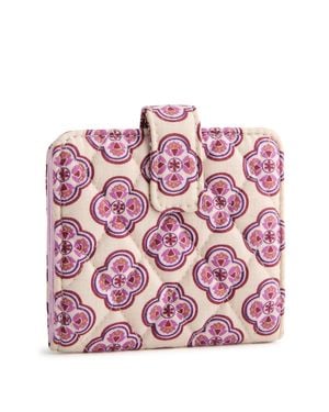 Vera Bradley Outlet Cotton Small Essential Tab Wallet - Pink