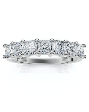 Pompeii3 1Ct Princess Cut Diamond Wedding Anniversary Ring Size Selectable - Metallic