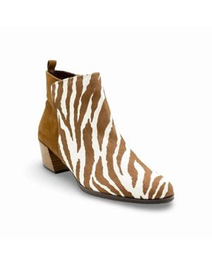 J. Reneé Halsie Tiger Print Booties - Brown