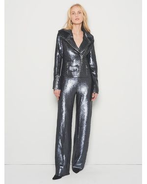 AS by DF Lullaby Sequin Moto Jacket - Blue
