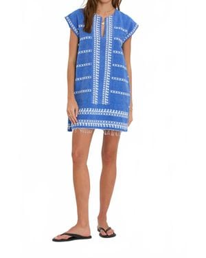 lemlem Elina Kaftan Dress - Blue