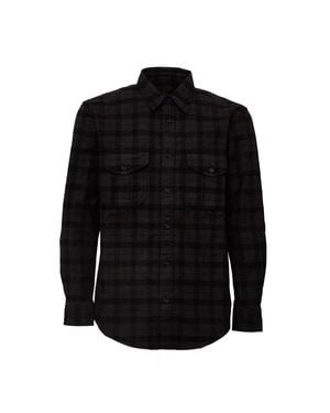 Filson Alaskan Guide Brushed Flannel Shirt - Black