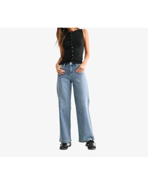 Jbd. Slim Wide Leg Sweat-Denim Jean - Blue