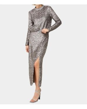 French Connection Adalynn Sequin Skirt - White