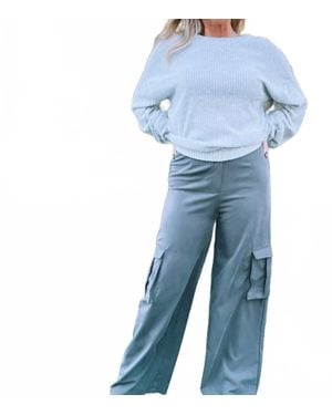 Crescent Cargo Straight Leg Pant - Blue