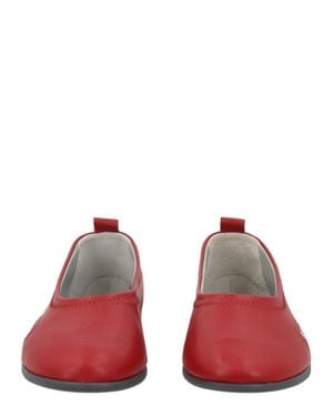 Paloma Wool Polished Leather Sneakers With Minimalist Design - Red