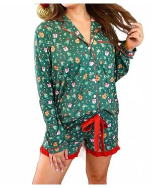 Jess Lea All I Want Pajama Set - Green