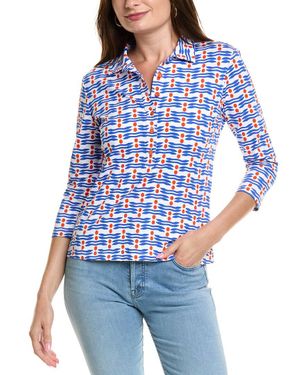 J.McLaughlin Court Catalina Cloth Polo Shirt - Blue