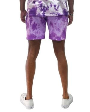 TRUEDAMES Cotton Crush Dyed Shorts - Purple
