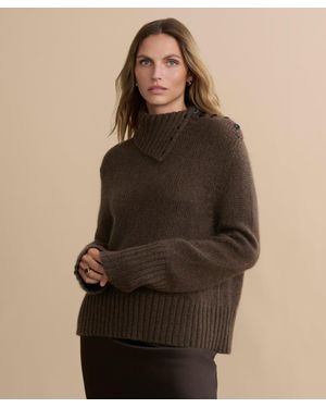 Jenni Kayne Cashmere Jackie Sweater - Brown